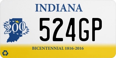 IN license plate 524GP