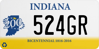 IN license plate 524GR