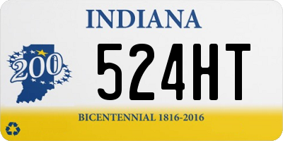 IN license plate 524HT