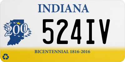 IN license plate 524IV