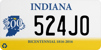 IN license plate 524JO