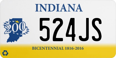 IN license plate 524JS