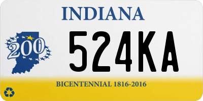 IN license plate 524KA