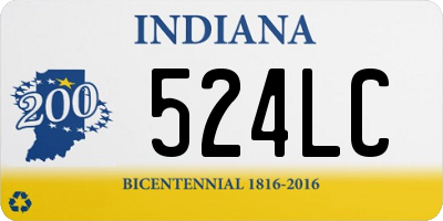 IN license plate 524LC