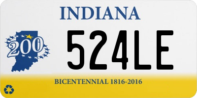 IN license plate 524LE