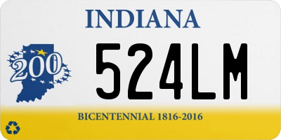 IN license plate 524LM