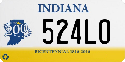 IN license plate 524LO