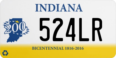 IN license plate 524LR