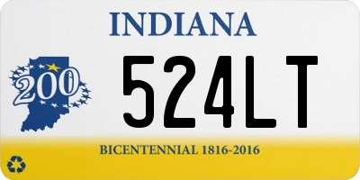 IN license plate 524LT