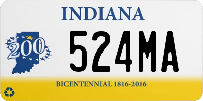 IN license plate 524MA