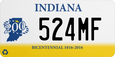 IN license plate 524MF