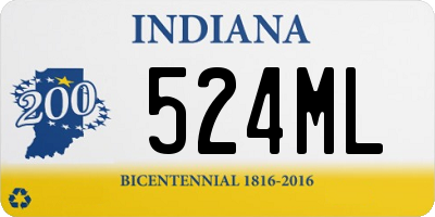 IN license plate 524ML