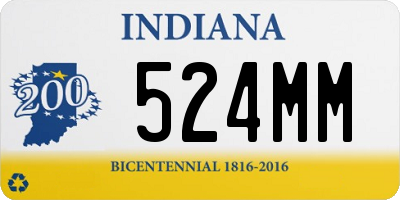 IN license plate 524MM