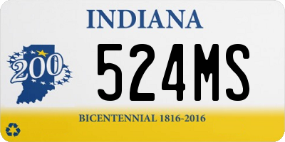 IN license plate 524MS