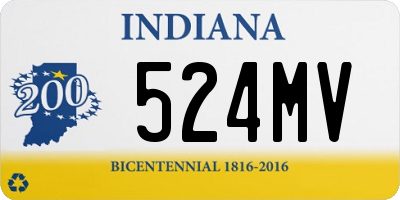 IN license plate 524MV