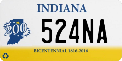 IN license plate 524NA