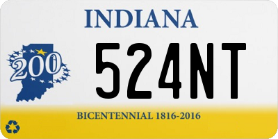 IN license plate 524NT