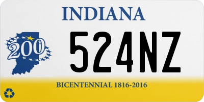 IN license plate 524NZ