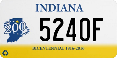 IN license plate 524OF