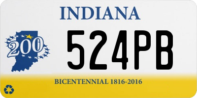 IN license plate 524PB