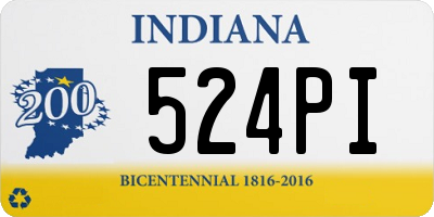 IN license plate 524PI