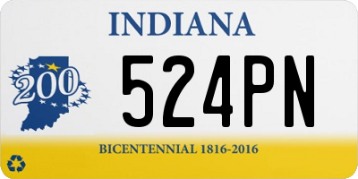 IN license plate 524PN