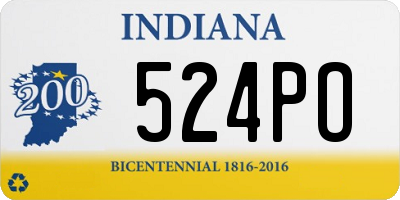 IN license plate 524PO