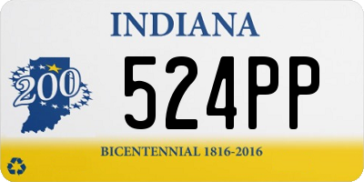 IN license plate 524PP