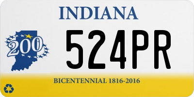 IN license plate 524PR