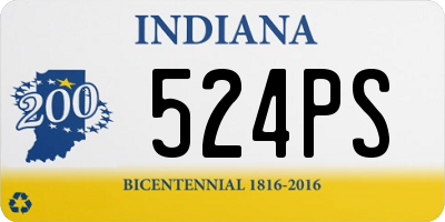 IN license plate 524PS