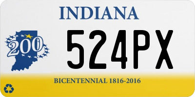 IN license plate 524PX