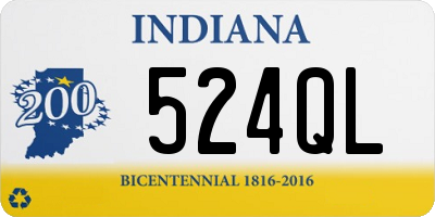 IN license plate 524QL