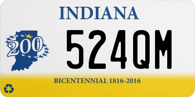 IN license plate 524QM