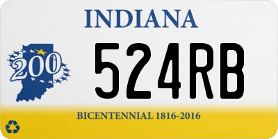 IN license plate 524RB