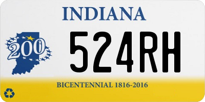 IN license plate 524RH