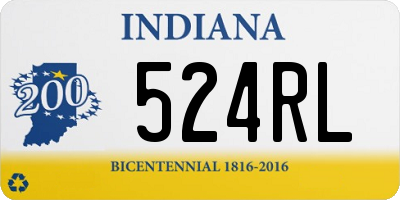 IN license plate 524RL