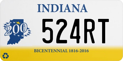 IN license plate 524RT