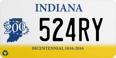 IN license plate 524RY