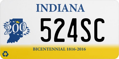 IN license plate 524SC