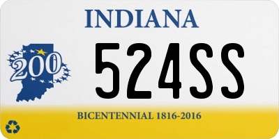 IN license plate 524SS