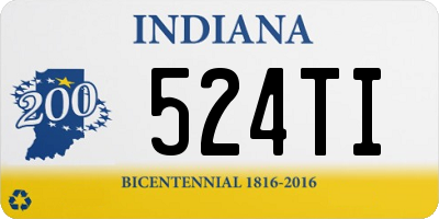 IN license plate 524TI