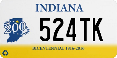 IN license plate 524TK