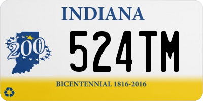 IN license plate 524TM