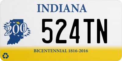 IN license plate 524TN