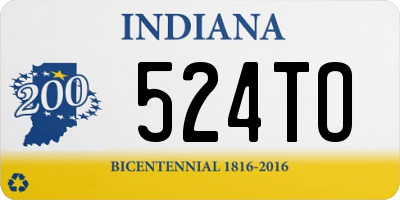 IN license plate 524TO