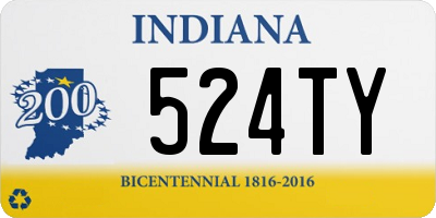 IN license plate 524TY