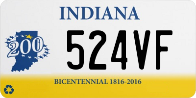 IN license plate 524VF