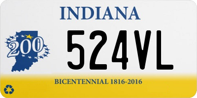 IN license plate 524VL