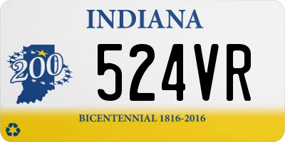 IN license plate 524VR