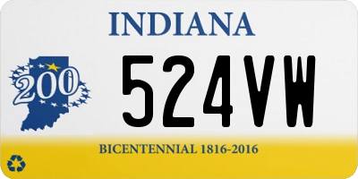 IN license plate 524VW